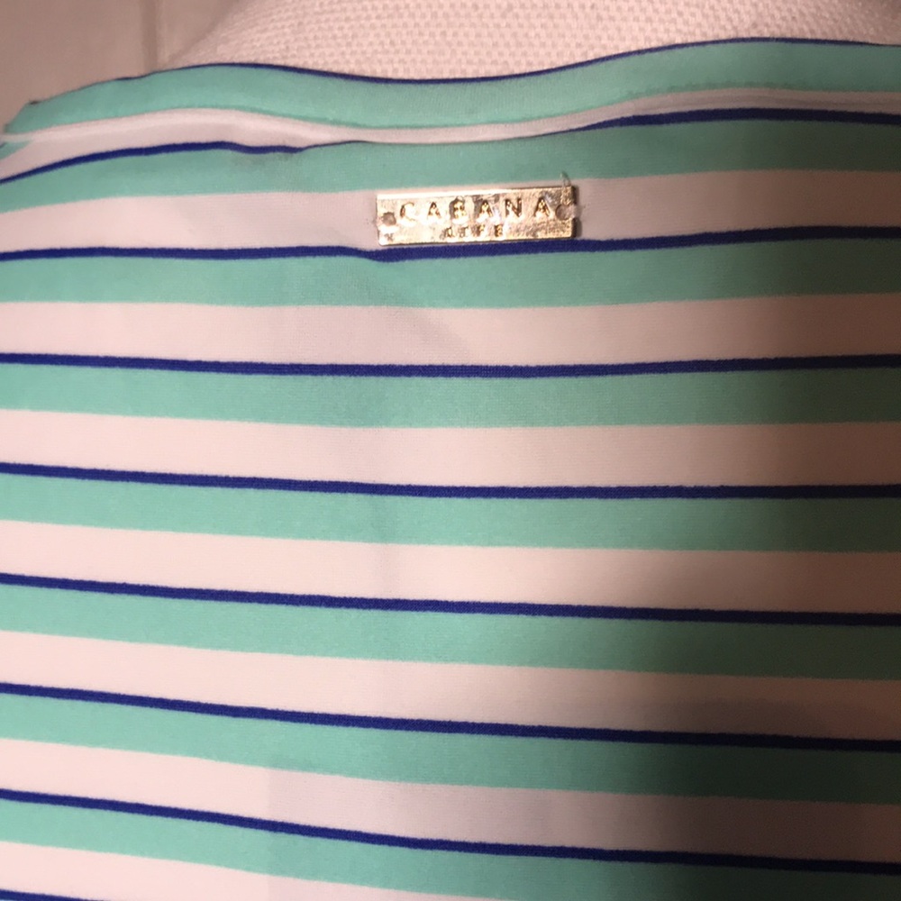 Cabana Life UPF 50+ Rashguard Top XL blue white striped - Picture 6 of 7